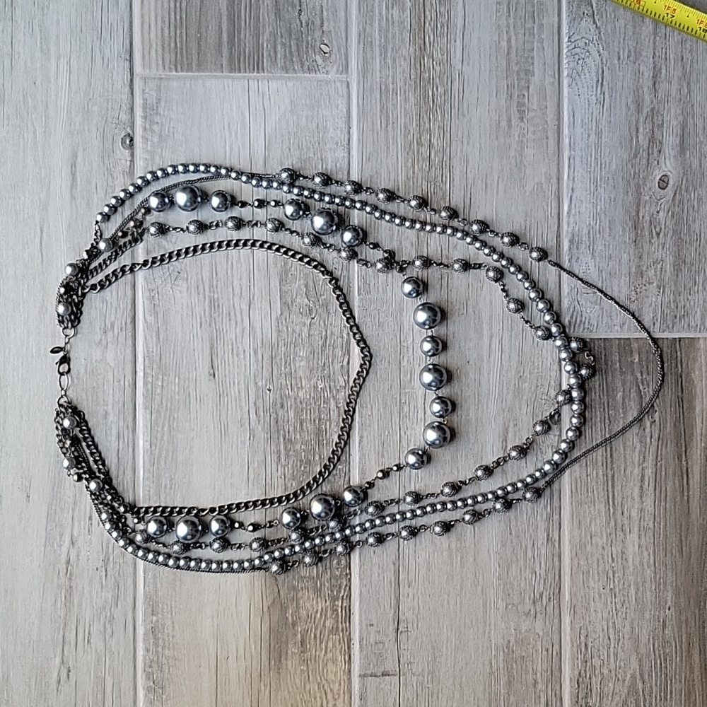 Express Layered Long Statement Necklace - image 6